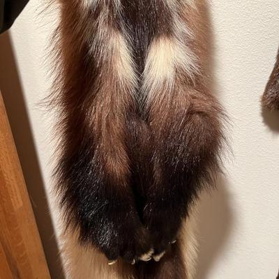 Lot of 3 Genuine Tanned Furs incl. Wolverine Otter and Arctic Fox