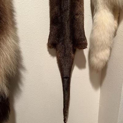 Lot of 3 Genuine Tanned Furs incl. Wolverine Otter and Arctic Fox
