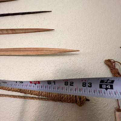 Large Lot of Tribal Spears Bow and Arrows
