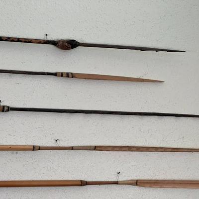 Large Lot of Tribal Spears Bow and Arrows