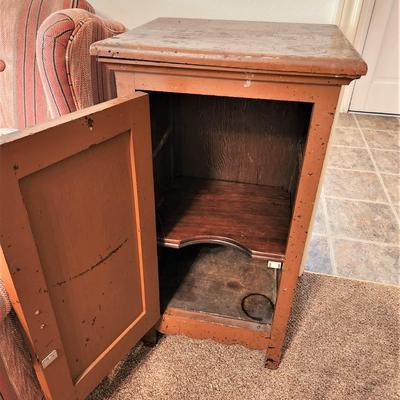 Lot #113  Small Primitive Painted Cabinet
