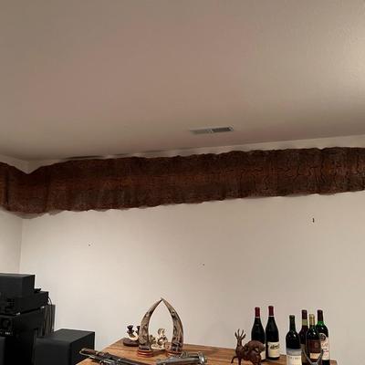 Huge 13 Ft Genuine Snake Skin Antique Leather Taxidermy