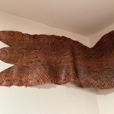 Huge 13 Ft Genuine Snake Skin Antique Leather Taxidermy
