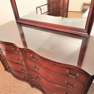 Lot #115  Vintage Mahogany Dresser with Detachable Mirror