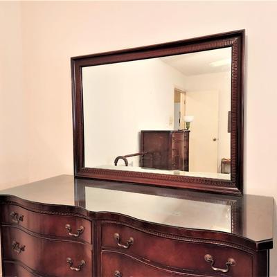 Lot #115  Vintage Mahogany Dresser with Detachable Mirror