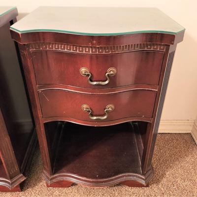 Lot #118  Nice PAIR of Vintage Mahogany Nightstands - Hickory Manufacturing Co.