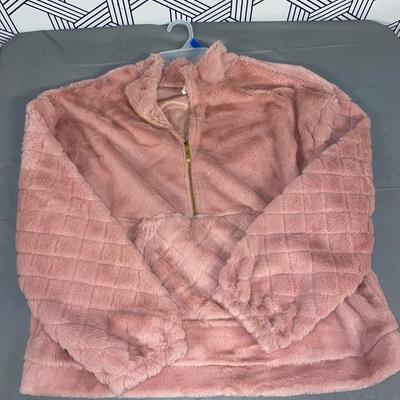 Pink soft Faux fur Pullover  Jacket Size XXL (Runs small)