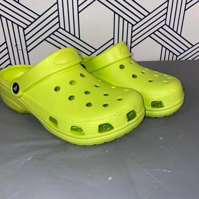 Neon Green color Slip In  Comfortable Shoes Size 7-8
