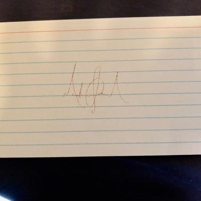 Michael Jackson Signed Autograph Index Card