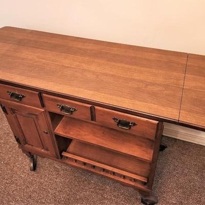 Lot #123  Vintage MidCentury Tea/Bar/Serving Cart - Young Republic Furniture Company