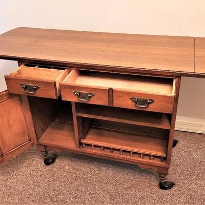 Lot #123  Vintage MidCentury Tea/Bar/Serving Cart - Young Republic Furniture Company