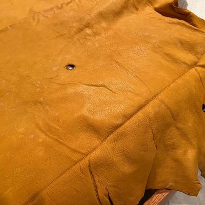Lot of 2 Vintage Tanned Leather Hides incl. Bull Elk