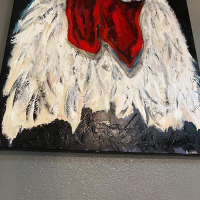 Signed Original Painting of Rooster by Cassandra Shaw