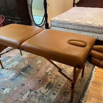 Master Massage Tables Chicago Brown Leather Collapsible Table