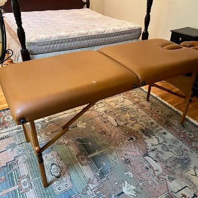Master Massage Tables Chicago Brown Leather Collapsible Table