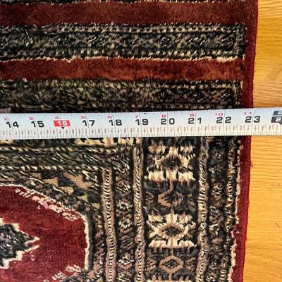 Small Vintage Hand Woven Knotted Rug