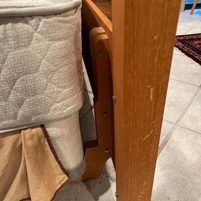 King Size Bed Carved Wood Frame and Quality Sealy Mattress Set
