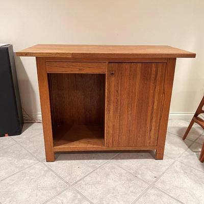 Great Vintage Butcher Block Kitchen Bar Island Cabinet Table