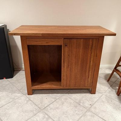 Great Vintage Butcher Block Kitchen Bar Island Cabinet Table