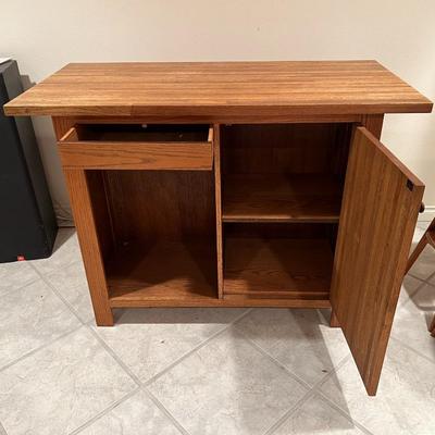 Great Vintage Butcher Block Kitchen Bar Island Cabinet Table