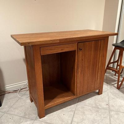 Great Vintage Butcher Block Kitchen Bar Island Cabinet Table