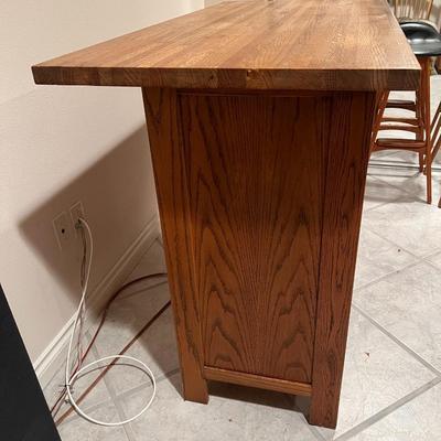 Great Vintage Butcher Block Kitchen Bar Island Cabinet Table
