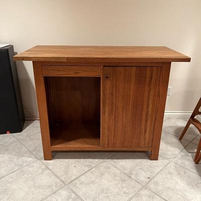 Great Vintage Butcher Block Kitchen Bar Island Cabinet Table