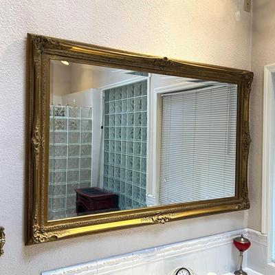 Extra Large Antique Style Gold Frame Mirror