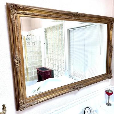 Extra Large Antique Style Gold Frame Mirror