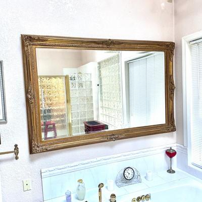 Extra Large Antique Style Gold Frame Mirror