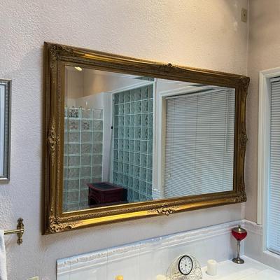 Extra Large Antique Style Gold Frame Mirror