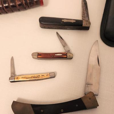 Lot #139  Knife Lot - Trench Knife w/scabbard + 5 Others