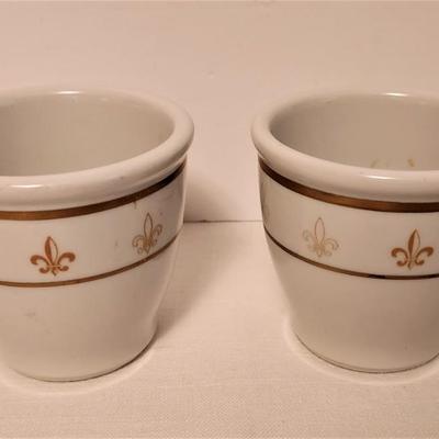 Lot #141  Two Vintage Creme Brulee Cups - Royal Orleans Hotel