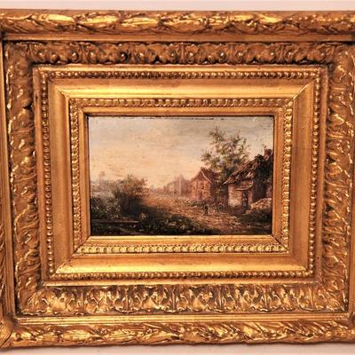 Lot #143  Absolutely Charming Oil on Board - 19th Century