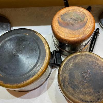 7-piece set of Revere Ware pots