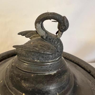Antique Stimpson Reed & Barton Pitcher with Swan Finial (DR-RG)