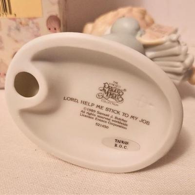 Lot #158  Precious Moments Figurine in Box "Lord Help me Stick to my Job"