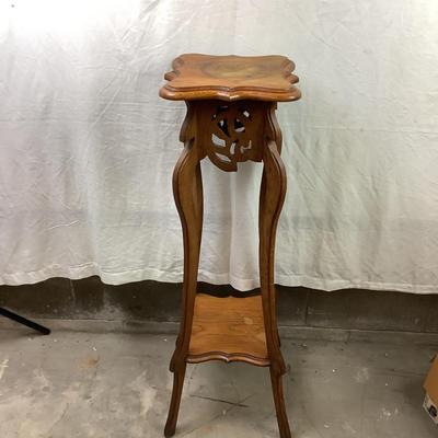 1487 Vintage Oak Plant Stand