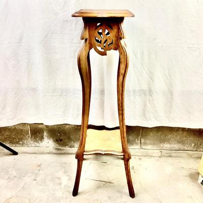1487 Vintage Oak Plant Stand