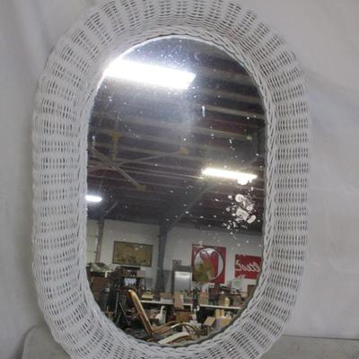 Wicker Framed Wall Mirror