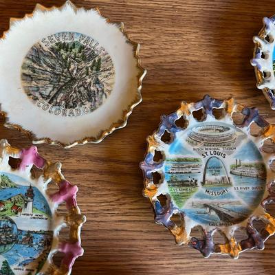 Lot of small state souviner plates