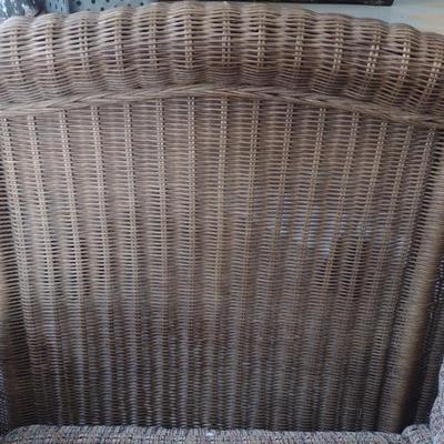 Wicker Weave Three Cushion Couch