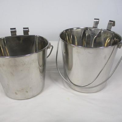 Hanging Stainless Steel Buckets