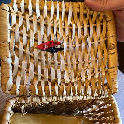 Sewing basket and transfers