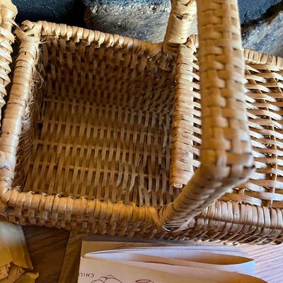 Sewing basket and transfers