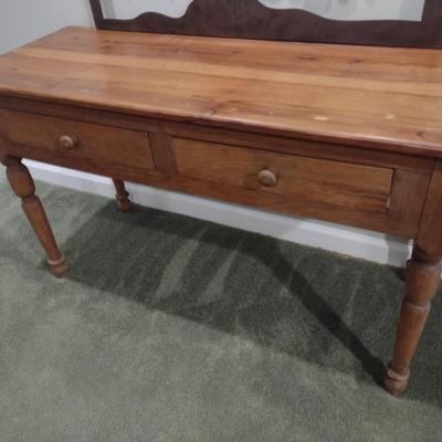 Solid Wood Foyer Table with Double Drawers