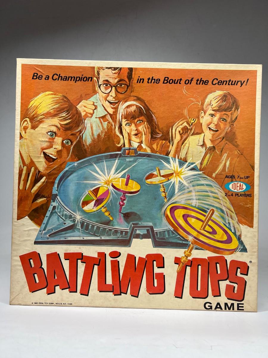 Vintage Family Kids Board Game Battling Tops Game by Ideal Toy Corp