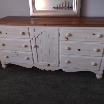 Solid Wood Two Tone French Cottage Design Dresser