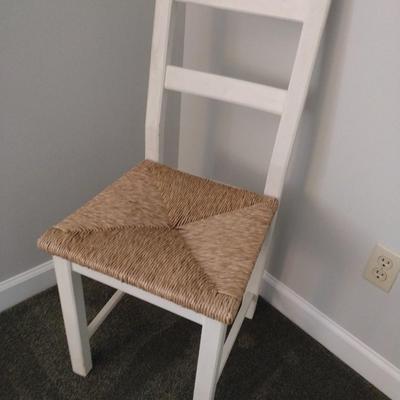 Solid Wood Frame Chair with Rush Seat