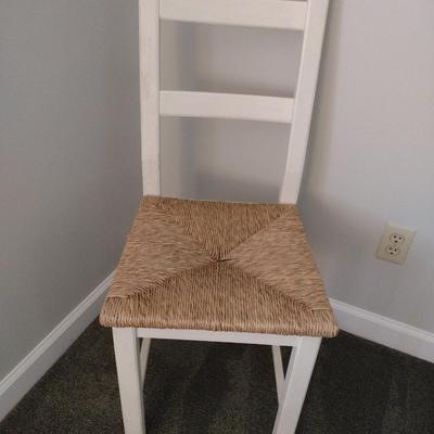 Solid Wood Frame Chair with Rush Seat